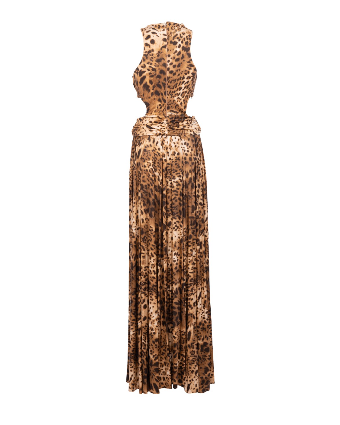 shop ELISABETTA FRANCHI Saldi Abito: Elisabetta Franchi abito lungo animalier.
Drappeggio incrociato.
Anelle in metallo dorato.
Ampia gonna con spacco laterale.
Composizione: 83% Cupro 17% Elastan.
Fabbricato in Italia.. AB18122E2-642 number 3248341